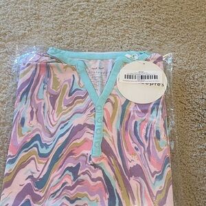 Little Sleepies Pink Marble Swirl Pajama Top
